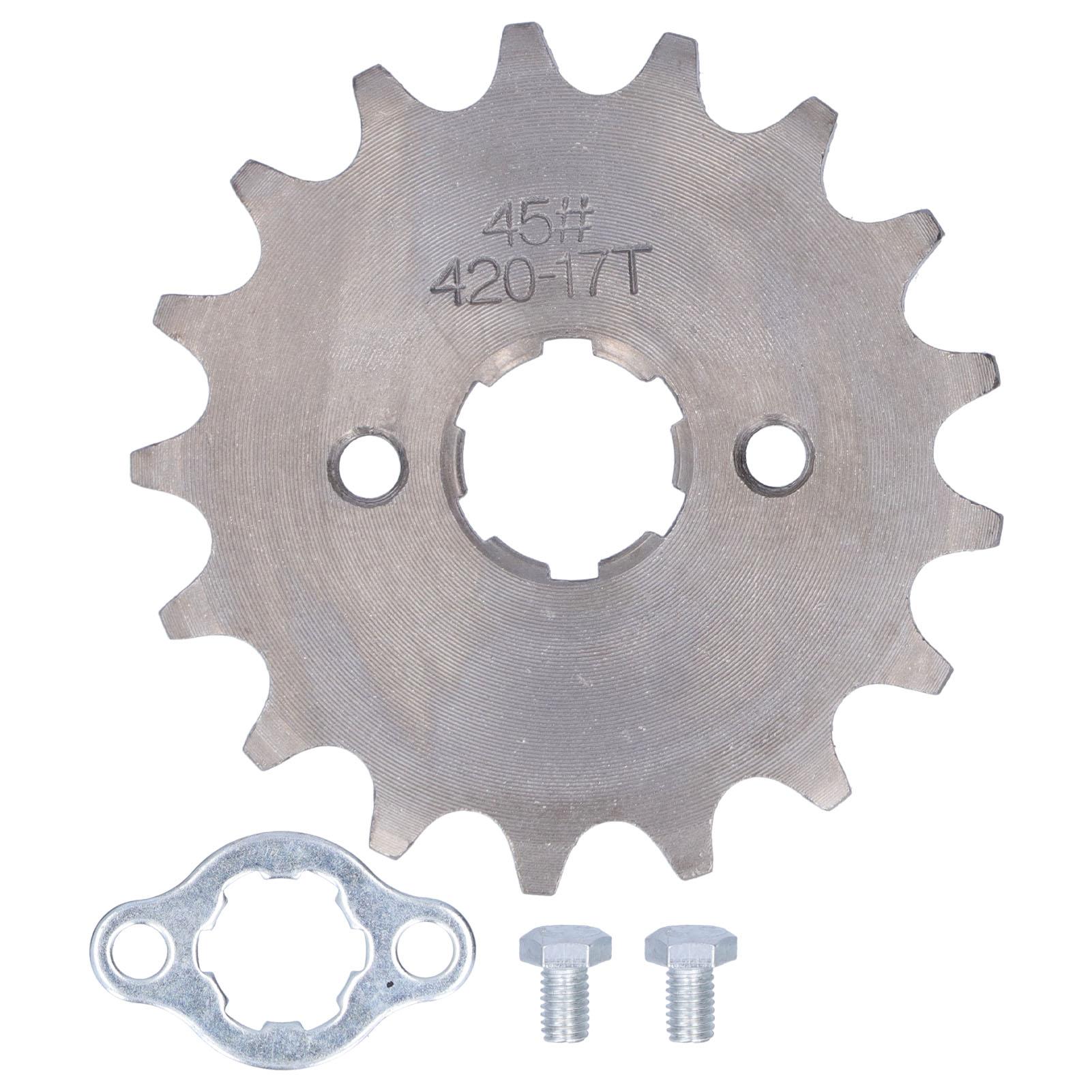 420 17T 0.8in Drive Front Counter Sprocket for 110cc 125cc 150cc Chinese Pit Bikes ATVs
420 17T 0.8in Drive Front Counter Sprocket for 110cc 125cc 150cc Chinese Pit Bikes ATVs