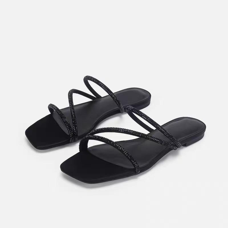 Square head open-toed flat-bottomed lazy temperament one-word slippers versatile sandals women s summer wear fashion sandals 34 чёрный
Square head open-toed flat-bottomed lazy temperament one-word slippers versatile sandals women s summer wear fashion sandals 34 чёрный