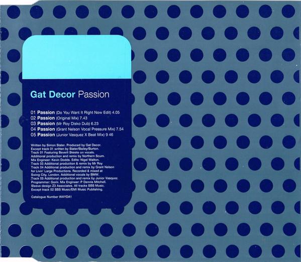CD GAT DECOR - Passion WAYDA1 Way Of Life Rec 1996 UK Dance & Electronica Used 
CD GAT DECOR - Passion WAYDA1 Way Of Life Rec 1996 UK Dance & Electronica Used