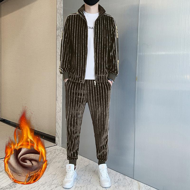 Fleece and Thicker Suit Men s Spring and Autumn New Handsome Fashion Trendy Sports Sweater Two-piece Set XL
Fleece and Thicker Suit Men s Spring and Autumn New Handsome Fashion Trendy Sports Sweater Two-piece Set XL