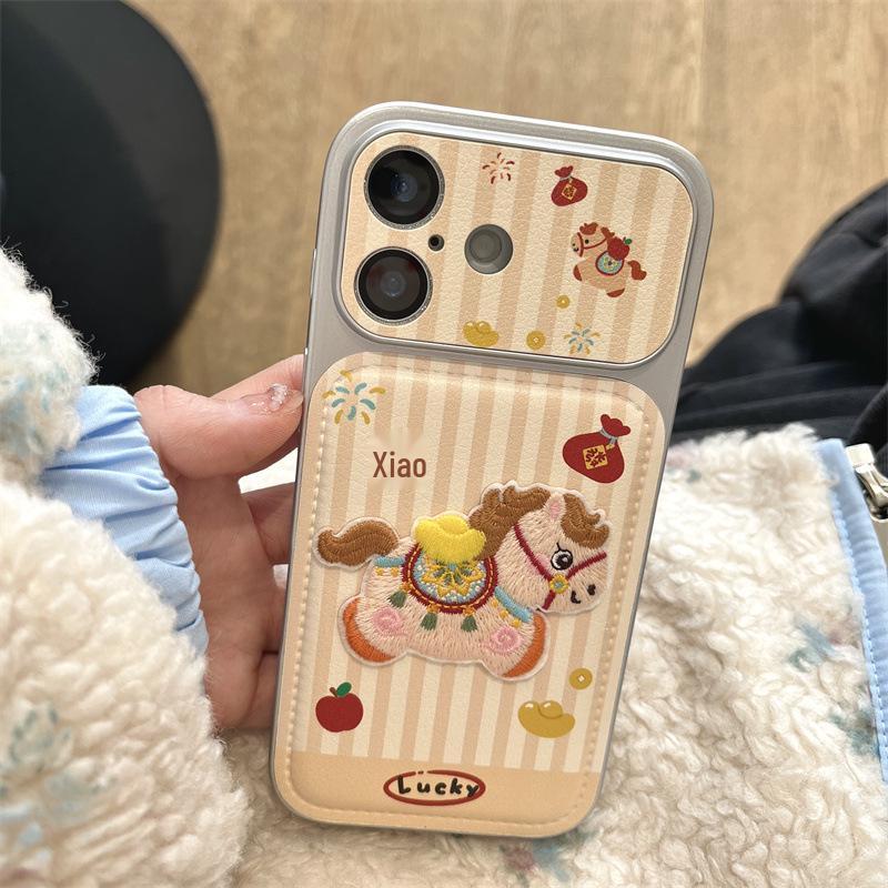 New Year Embroidered Yuanbao Horse Stripe Case for iPhone 17 Pro Max/16/15/14 iPhone 17 Pro
New Year Embroidered Yuanbao Horse Stripe Case for iPhone 17 Pro Max/16/15/14 iPhone 17 Pro