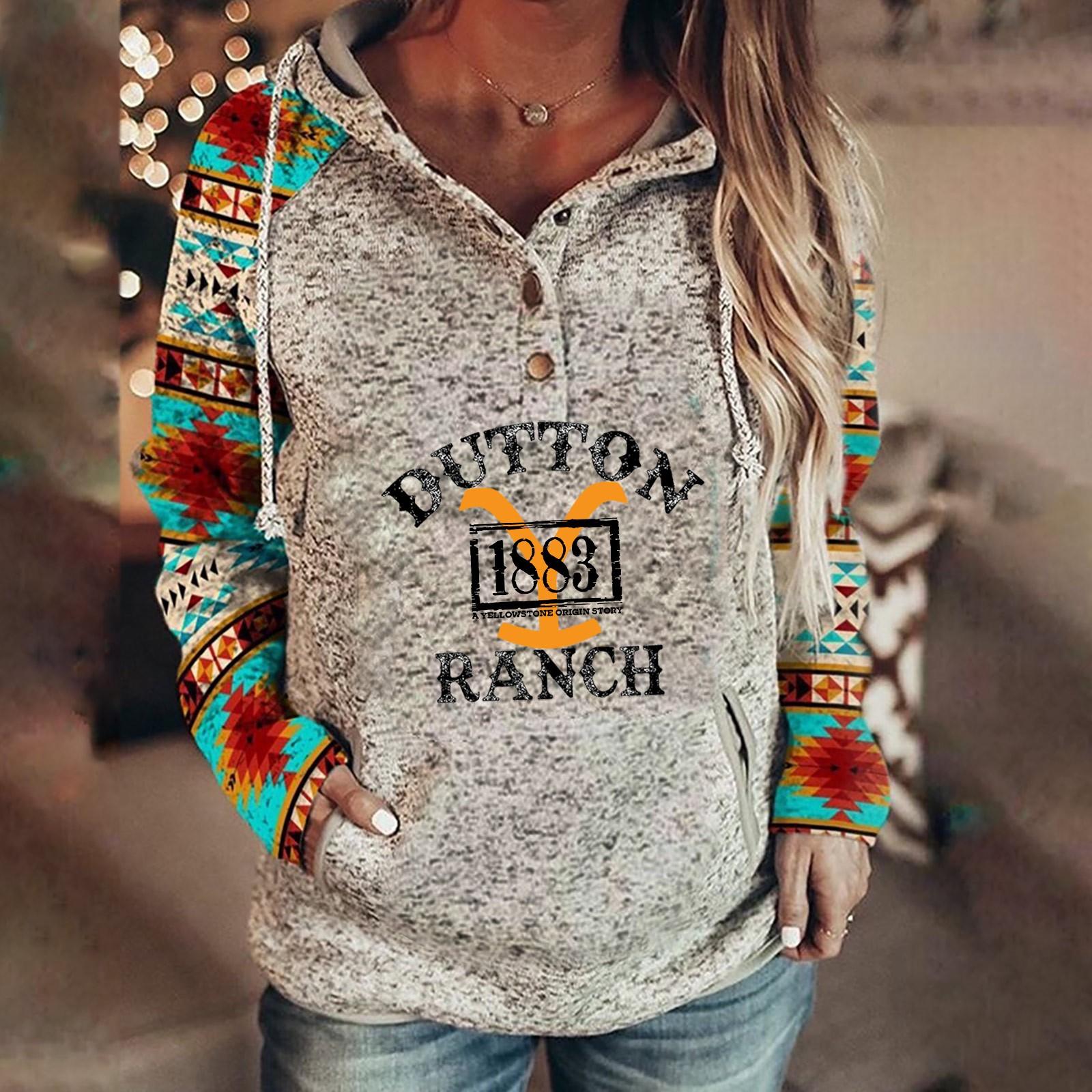 Женский свитер с капюшоном и воротником-стойкой YellowStone 1883 с принтом и длинными рукавами M разноцветный
Женский свитер с капюшоном и воротником-стойкой YellowStone 1883 с принтом и длинными рукавами M разноцветный