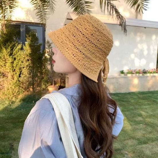 Summer Basin Hat Crochet Hollow Design Sun Protection Hat Wide Brim Back Slit Design Lace-up Knitted Outdoor Cap чорний
Summer Basin Hat Crochet Hollow Design Sun Protection Hat Wide Brim Back Slit Design Lace-up Knitted Outdoor Cap чорний
