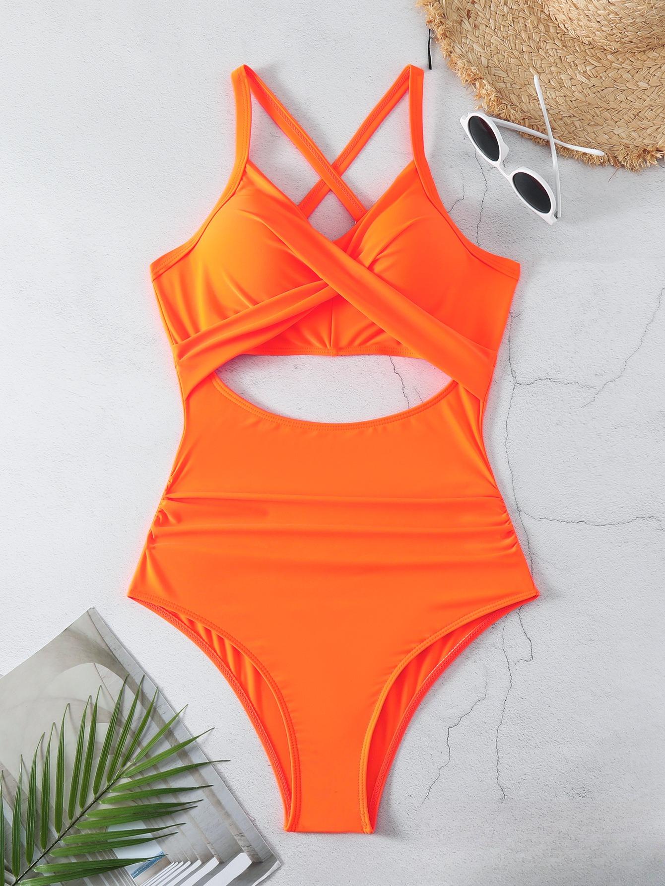 One Piece Swimsuit Women Sexy Hollow Out Cross Color Block Backless Tight Tie Swimwear Fashion Elegant Beach Vacation Bathing Suit XXL
One Piece Swimsuit Women Sexy Hollow Out Cross Color Block Backless Tight Tie Swimwear Fashion Elegant Beach Vacation Bathing Suit XXL