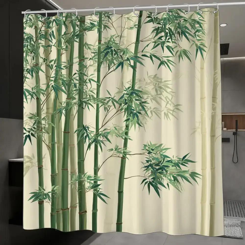 Bamboo Forest Shower Curtain – Realistic Green Stalks & Leaves On Cream Background, 12 Hooks, 70.87×70.87 Waterproof Bath Decor W60H190(CM)-1 Pcs
Bamboo Forest Shower Curtain – Realistic Green Stalks & Leaves On Cream Background, 12 Hooks, 70.87×70.87 Waterproof Bath Decor W60H190(CM)-1 Pcs