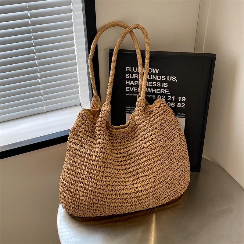 Handwoven bag women s new shoulder bag large capacity tote bag beach vacation straw bag хакі
Handwoven bag women s new shoulder bag large capacity tote bag beach vacation straw bag хакі