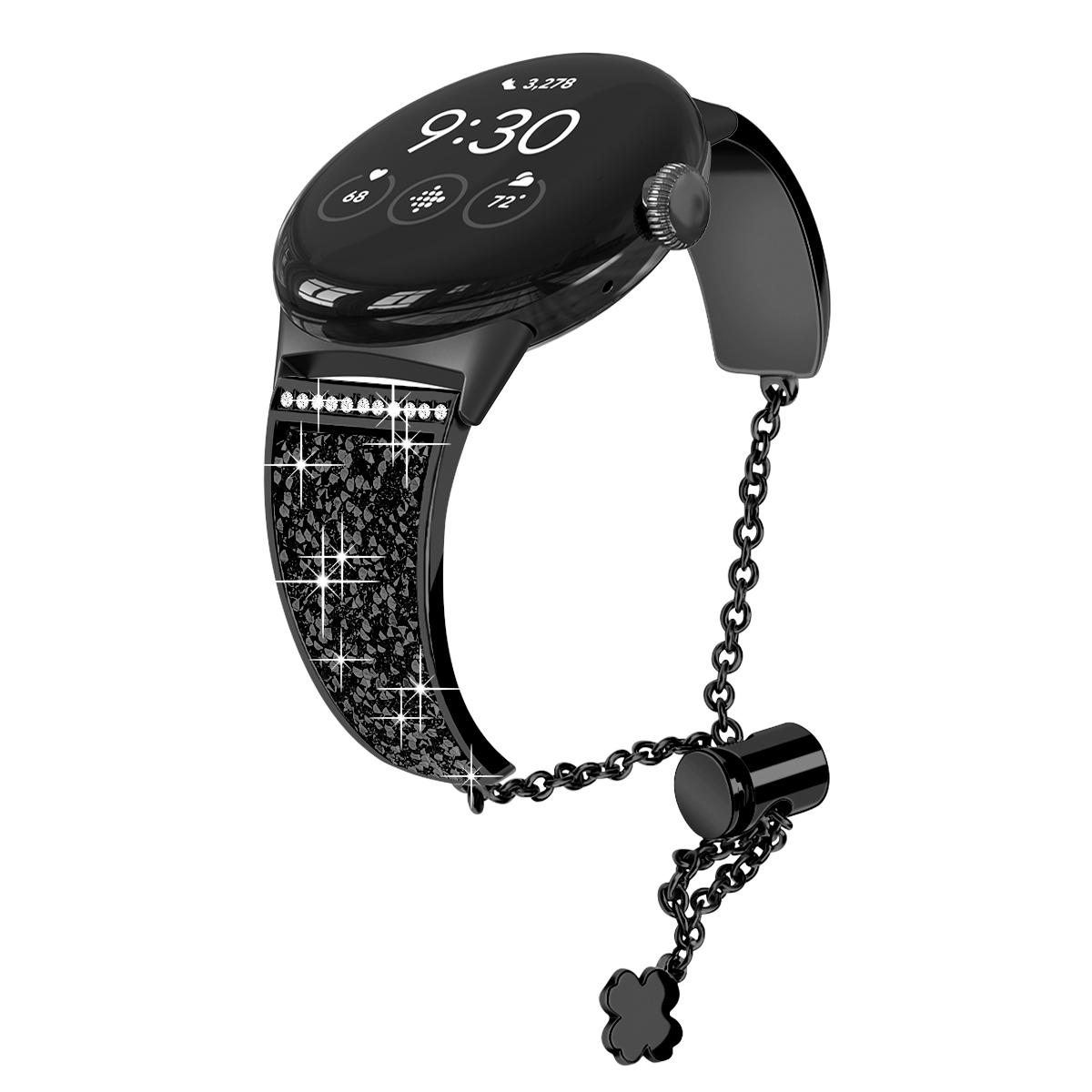 For Google Pixel Watch 3 41mm/Watch 2/Pixel Watch Rhinestone Decor Bling Metal Chain Band Replacement Bracelet Watch Strap Blue
For Google Pixel Watch 3 41mm/Watch 2/Pixel Watch Rhinestone Decor Bling Metal Chain Band Replacement Bracelet Watch Strap Blue