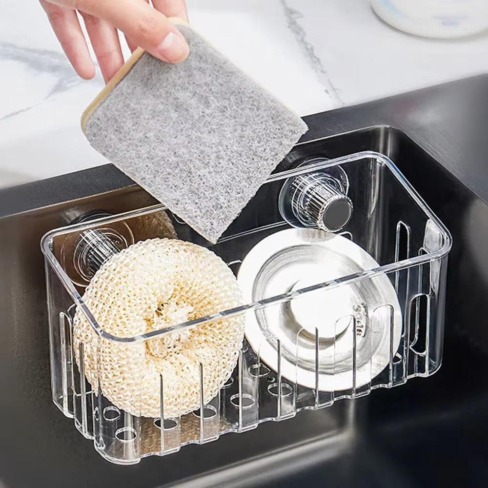 Plastic Wall Storage Racks Transparent Sink Drain Racks Easy Installation Sponge Holder Kitchen прозорий/сірий
Plastic Wall Storage Racks Transparent Sink Drain Racks Easy Installation Sponge Holder Kitchen прозорий/сірий