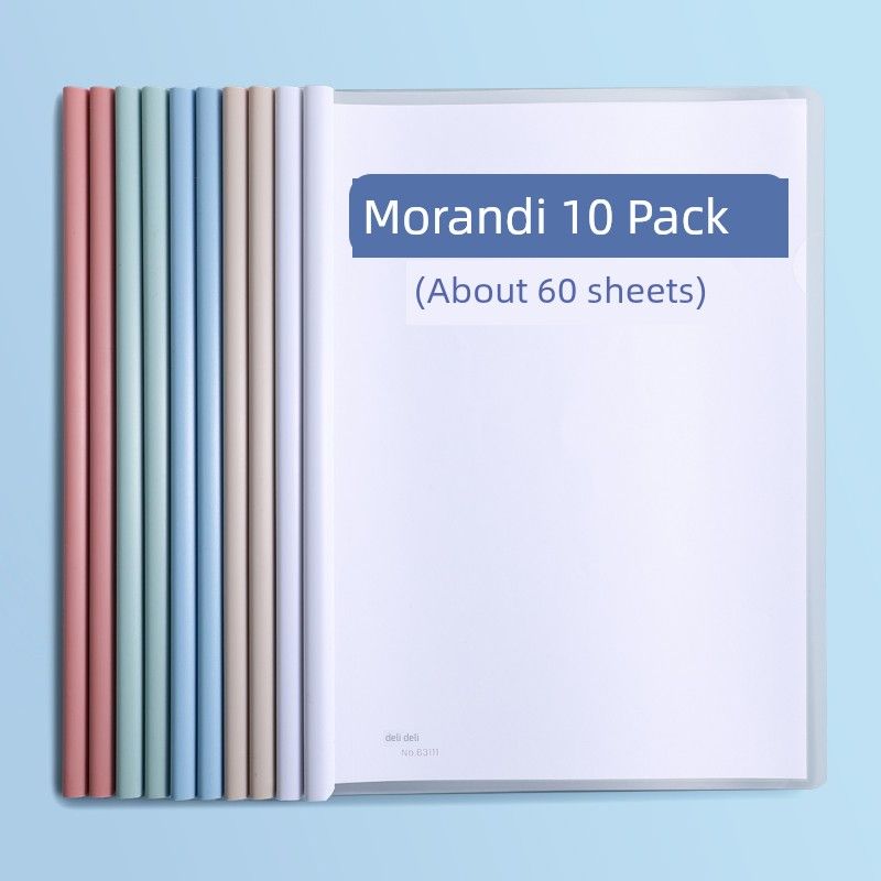 Deli File Storage Book Insert Slide Grip Report Cover Morandi / Approximately 60 Sheets / Pack of 10
Deli File Storage Book Insert Slide Grip Report Cover Morandi / Approximately 60 Sheets / Pack of 10