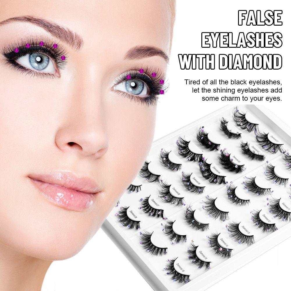 Costume Cosplay 3D Faux Mink False Eyelashes With Diamond Glitter Eyelashes Eyelashes with Glitter
Costume Cosplay 3D Faux Mink False Eyelashes With Diamond Glitter Eyelashes Eyelashes with Glitter