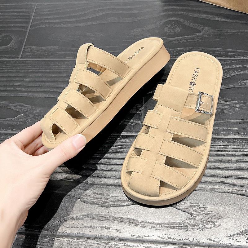 Woven pig cage baotou half slippers women s summer new flat-bottomed buckle outer wear casual cool slippers 35
Woven pig cage baotou half slippers women s summer new flat-bottomed buckle outer wear casual cool slippers 35