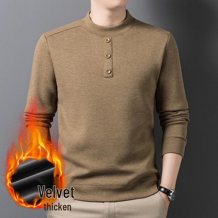 Men s Winter Fleece-Lined Half-High Collar Sweatshirt - Warm, Thick, Pure Color Casual Top L хакі
Men s Winter Fleece-Lined Half-High Collar Sweatshirt - Warm, Thick, Pure Color Casual Top L хакі