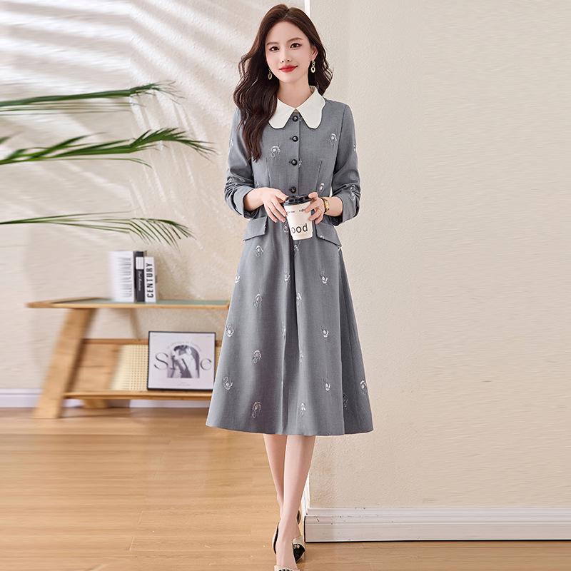 2024 Spring Elegant Embroidered Long Sleeve Dress with Belt NY2556 XL 120-130 jin
2024 Spring Elegant Embroidered Long Sleeve Dress with Belt NY2556 XL 120-130 jin