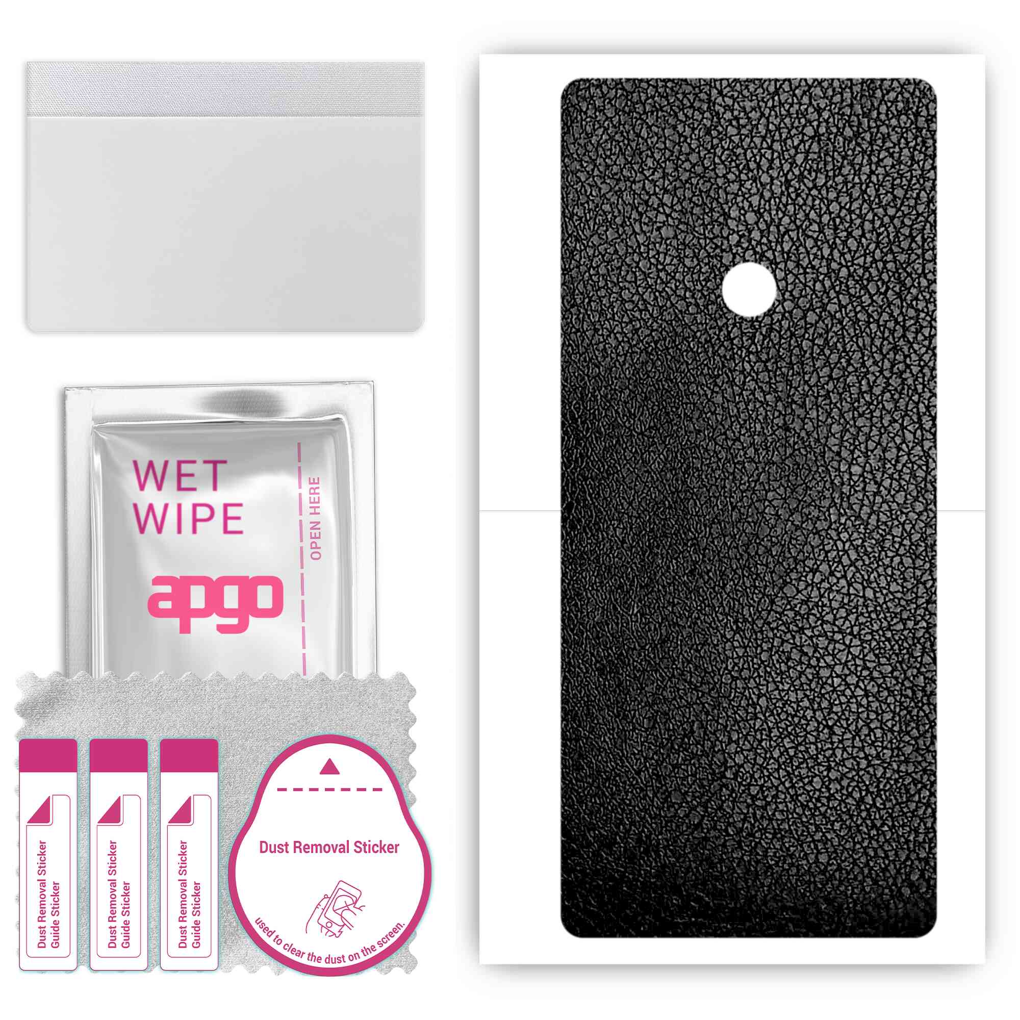 apgo Protective Skin Sticker for the back compatible with LG K71, Wrap Film, Foil, Vinyl - Pattern Black Leather
apgo Protective Skin Sticker for the back compatible with LG K71, Wrap Film, Foil, Vinyl - Pattern Black Leather