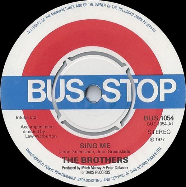 7inch Record BROTHERS - Sing Me BUS1054 Bus Stop 1977 UK Reggae, Ska & Dub Used
7inch Record BROTHERS - Sing Me BUS1054 Bus Stop 1977 UK Reggae, Ska & Dub Used