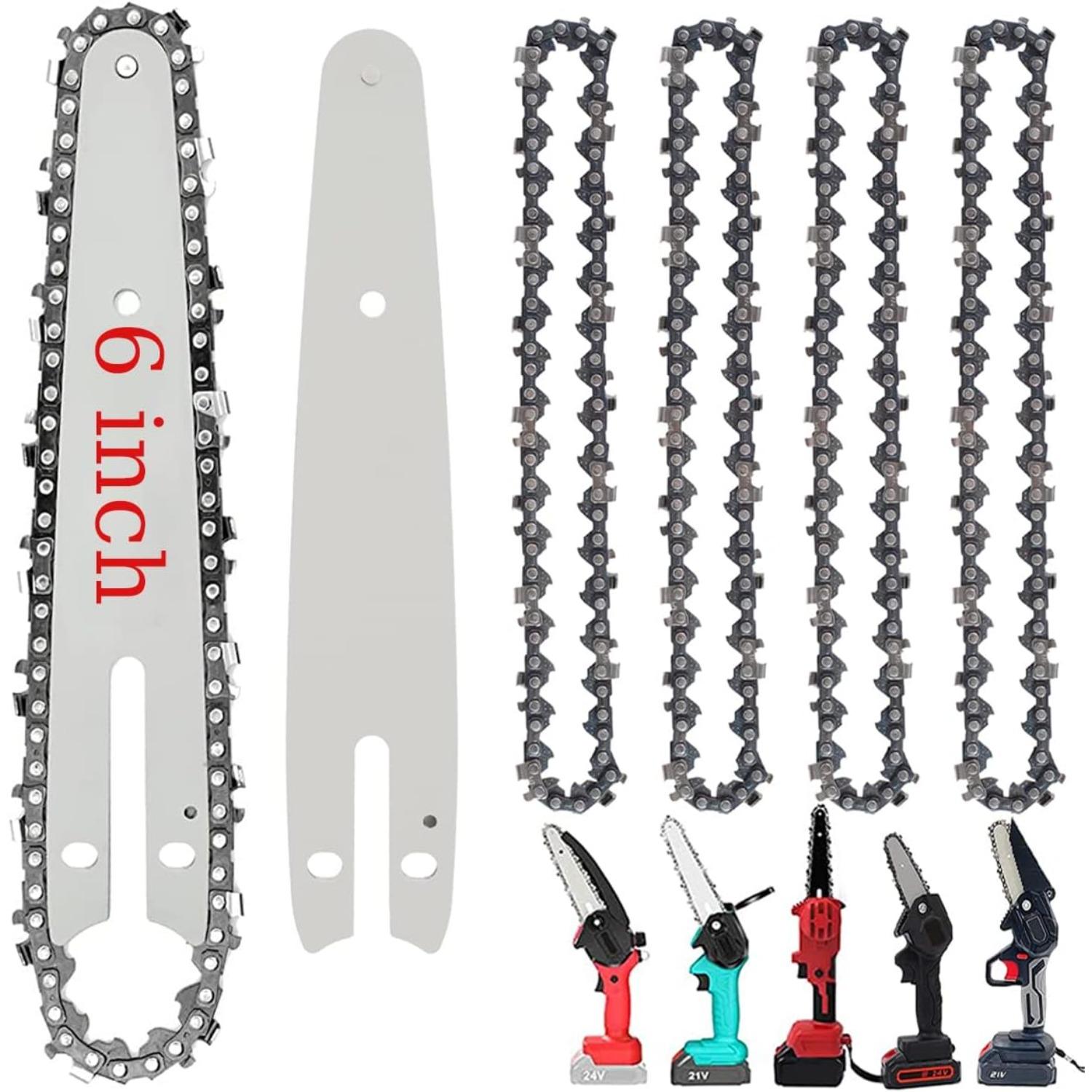 5 Pieces 6 Inch Mini Chainsaw, Chain With 2 Pcs Replacement Saw Chain Bar Replacement Chains For Cordless, Electric Portable Mini Chainsaw Mini
5 Pieces 6 Inch Mini Chainsaw, Chain With 2 Pcs Replacement Saw Chain Bar Replacement Chains For Cordless, Electric Portable Mini Chainsaw Mini