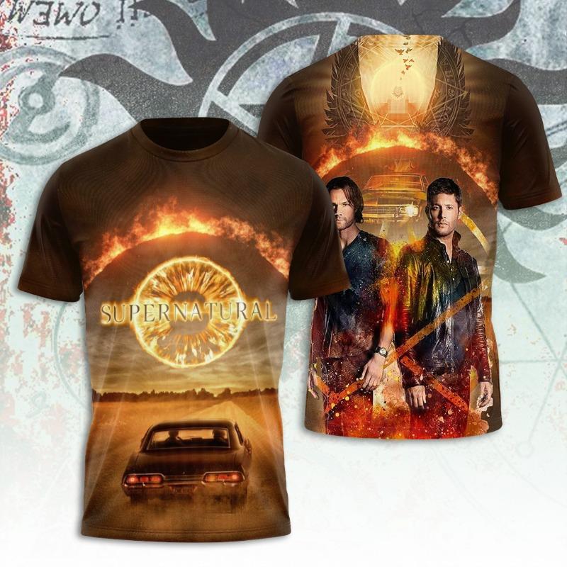 Hot Supernatural TV Series 3D Printing Tshirt Fashion Men Women Harajuku Short sleeve O-neck Tee Top Oversized boys Clothing S
Hot Supernatural TV Series 3D Printing Tshirt Fashion Men Women Harajuku Short sleeve O-neck Tee Top Oversized boys Clothing S