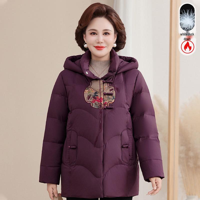 2026 Hooded Winter Down Jacket for Middle-aged & Elderly Women - Chinese Style Warm White Duck Coat 3XL (for 55-62kg) виноградний/фіолетовий
2026 Hooded Winter Down Jacket for Middle-aged & Elderly Women - Chinese Style Warm White Duck Coat 3XL (for 55-62kg) виноградний/фіолетовий