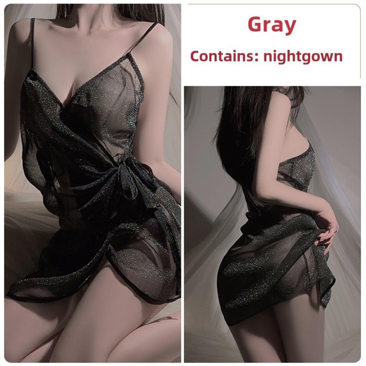 Сексуальна нижня білизна гаряча роздріб перспектива сексуальна глибока V-подібна стегна сумка великого розміру підтяжки нічна сорочка набір XL сірий колір
Сексуальна нижня білизна гаряча роздріб перспектива сексуальна глибока V-подібна стегна сумка великого розміру підтяжки нічна сорочка набір XL сірий колір