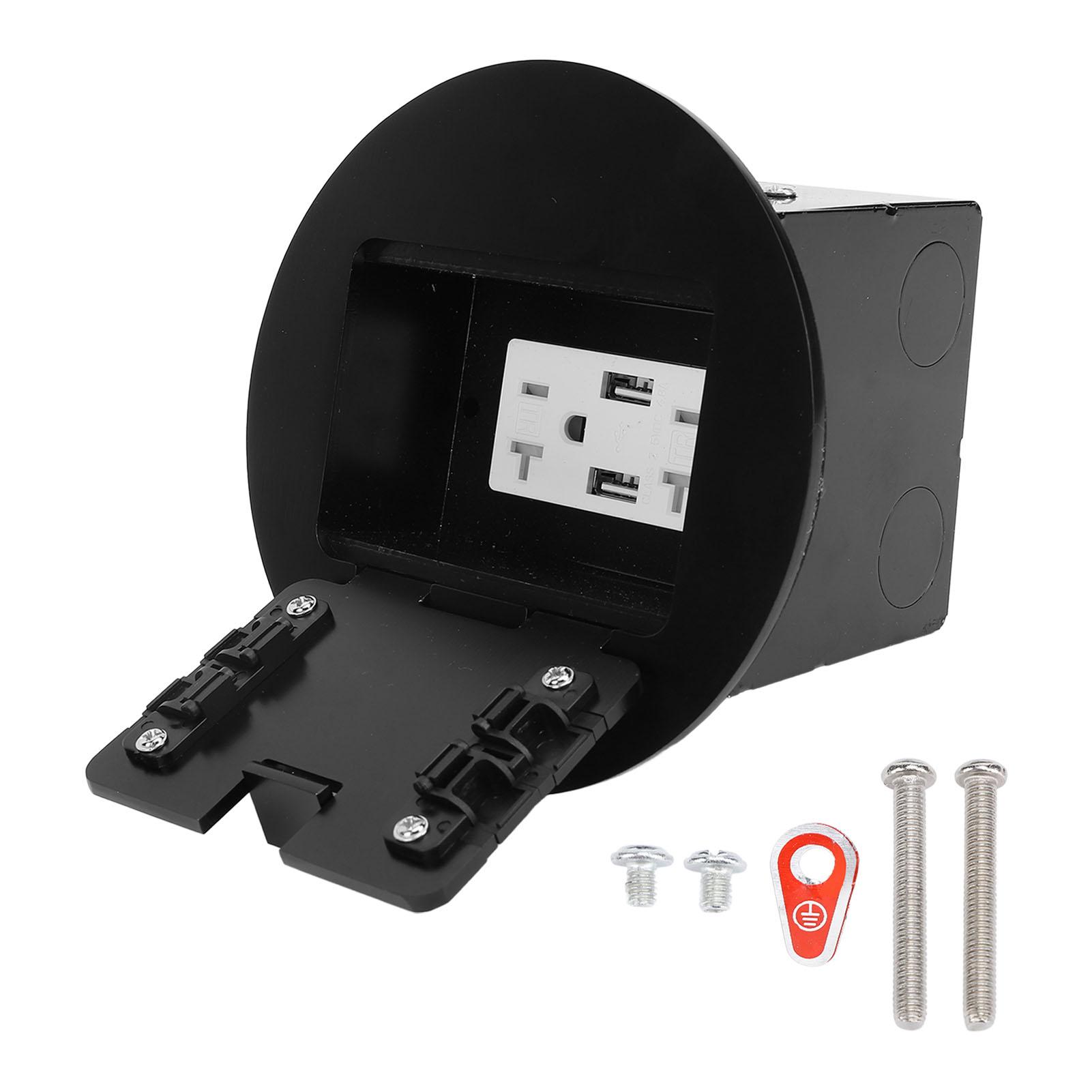 Recessed Floor Outlet Box Water Proof Stainless Steel Flat Socket Kit 20A 2 3 Holes 2 USB Round 
Recessed Floor Outlet Box Water Proof Stainless Steel Flat Socket Kit 20A 2 3 Holes 2 USB Round