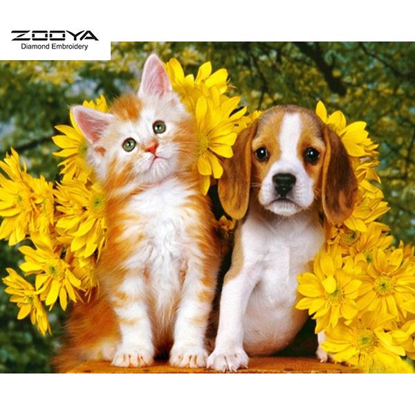 ZOOYA 3D Алмазная вышивка Картина Вышивка крестом Круглый горный хрусталь Картина Собака и кошка
ZOOYA 3D Алмазная вышивка Картина Вышивка крестом Круглый горный хрусталь Картина Собака и кошка