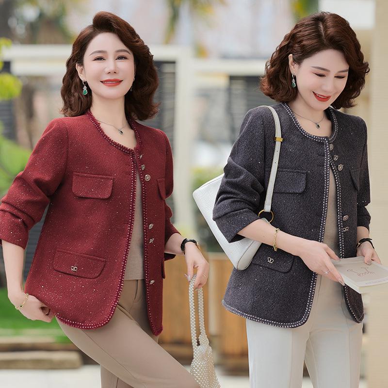 Mom s 2025 Spring-Autumn Fashion Short Jacket for Middle-Aged & Elderly Women - Stylish Little Fragrance Cardigan 2XL (110-125 jin)
Mom s 2025 Spring-Autumn Fashion Short Jacket for Middle-Aged & Elderly Women - Stylish Little Fragrance Cardigan 2XL (110-125 jin)