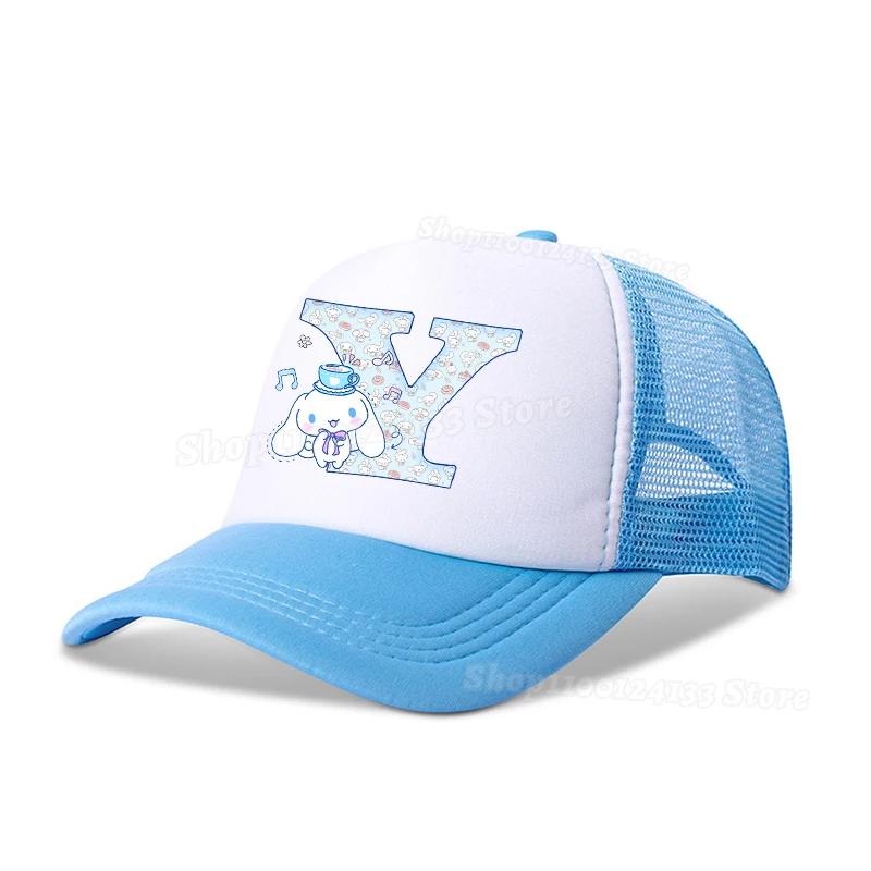 Cute Cinnamoroll Girl Baseball Cap Sanrio Anime Letter A-Z Print Kid Outdoor Street Casual Hat Sunshade Summer Woman Kawaii Gift 2-8 years old
Cute Cinnamoroll Girl Baseball Cap Sanrio Anime Letter A-Z Print Kid Outdoor Street Casual Hat Sunshade Summer Woman Kawaii Gift 2-8 years old