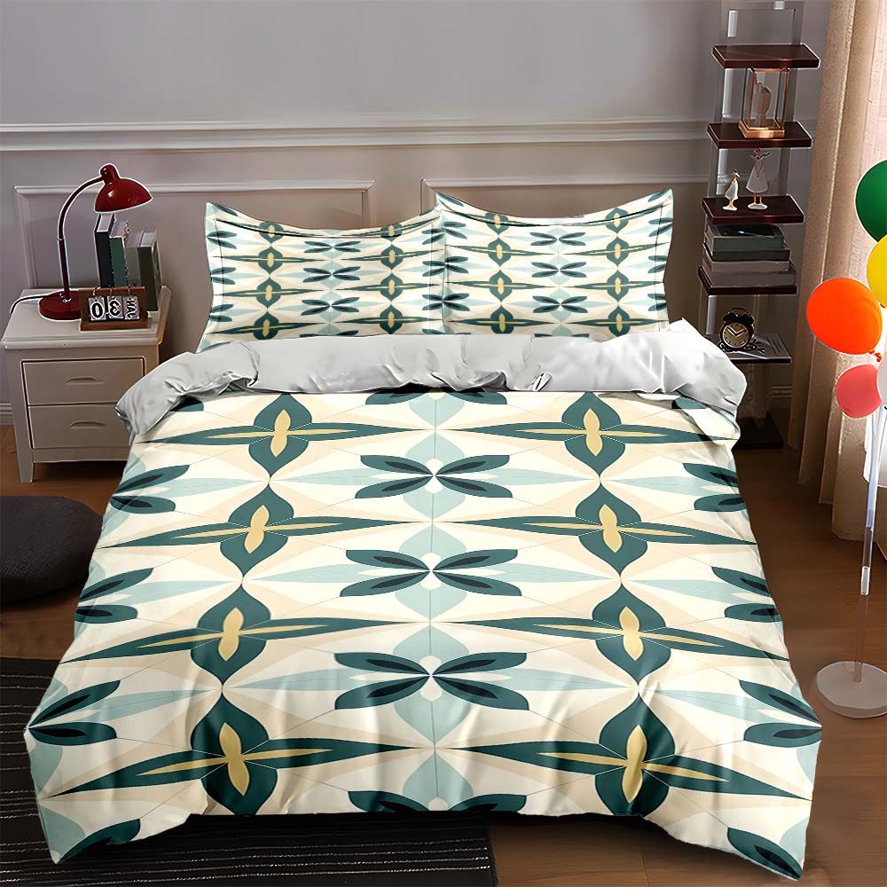 Geometric floral pattern. Bedding Duvet cover sets Duvet covers Pillowcases gifts (1 * Duvet Cover 2 * Pillowcases, without duvet insert) 135x200cm
Geometric floral pattern. Bedding Duvet cover sets Duvet covers Pillowcases gifts (1 * Duvet Cover 2 * Pillowcases, without duvet insert) 135x200cm