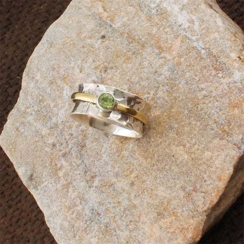 Vintage Creativity Fashion Irregular Two-tone Metal Green Zircon Ring for Men Women Bohemia Engagement Wedding Party Gift 10
Vintage Creativity Fashion Irregular Two-tone Metal Green Zircon Ring for Men Women Bohemia Engagement Wedding Party Gift 10