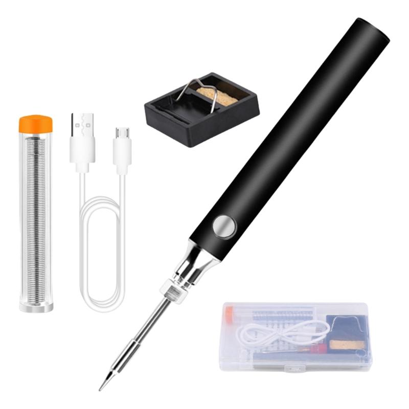 Soldering Iron Pen Kits USB Rechargeable Short Circuit Protective Lightweight Convenient Power for Home Repair Project чорний
Soldering Iron Pen Kits USB Rechargeable Short Circuit Protective Lightweight Convenient Power for Home Repair Project чорний
