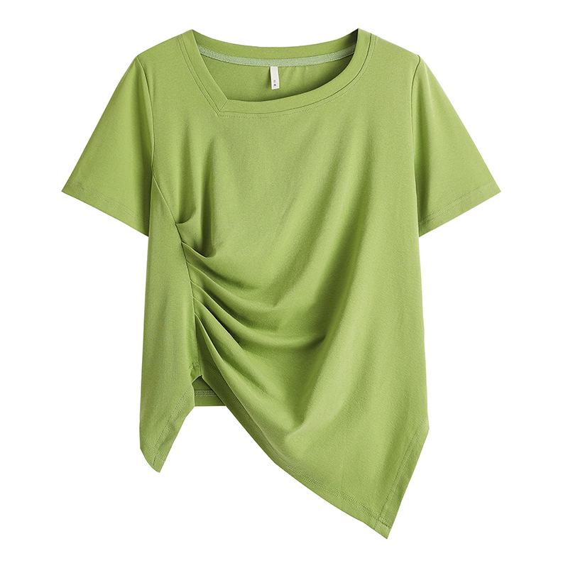 Летняя женская футболка большого размера с драпировкой на талии, стройнящая 5XL (recommended 200-220 jin)
Летняя женская футболка большого размера с драпировкой на талии, стройнящая 5XL (recommended 200-220 jin)