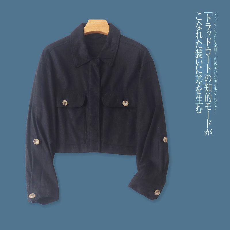 Linen Overalls Outwear Autumn New Arrival Foreign Trade Women s Clothing Lapel Single Breasted Long Sleeve Short Top 29633 Black B- 2-19-2 L
Linen Overalls Outwear Autumn New Arrival Foreign Trade Women s Clothing Lapel Single Breasted Long Sleeve Short Top 29633 Black B- 2-19-2 L