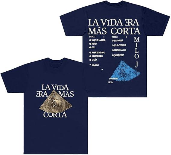 Milo J La Vida Era Mas Corta TShirts Streetwear Tee Women Unisex Hiphop Crewneck Short Sleeve 4XL
Milo J La Vida Era Mas Corta TShirts Streetwear Tee Women Unisex Hiphop Crewneck Short Sleeve 4XL