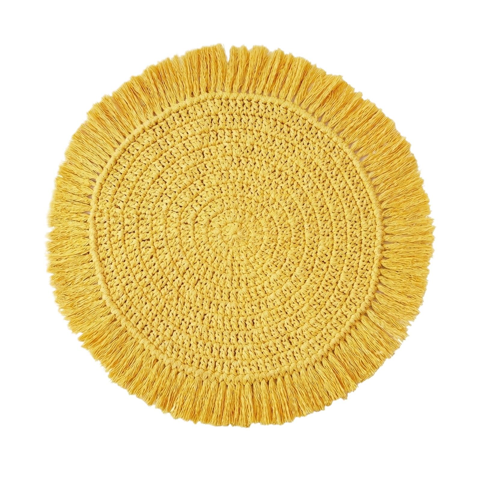 Handwoven Bohemian Style Round Table Mat Heat Resistant Non Slip Placemat Decorative Handmade Coaster for Dining Kitchen One Size жовтий
Handwoven Bohemian Style Round Table Mat Heat Resistant Non Slip Placemat Decorative Handmade Coaster for Dining Kitchen One Size жовтий