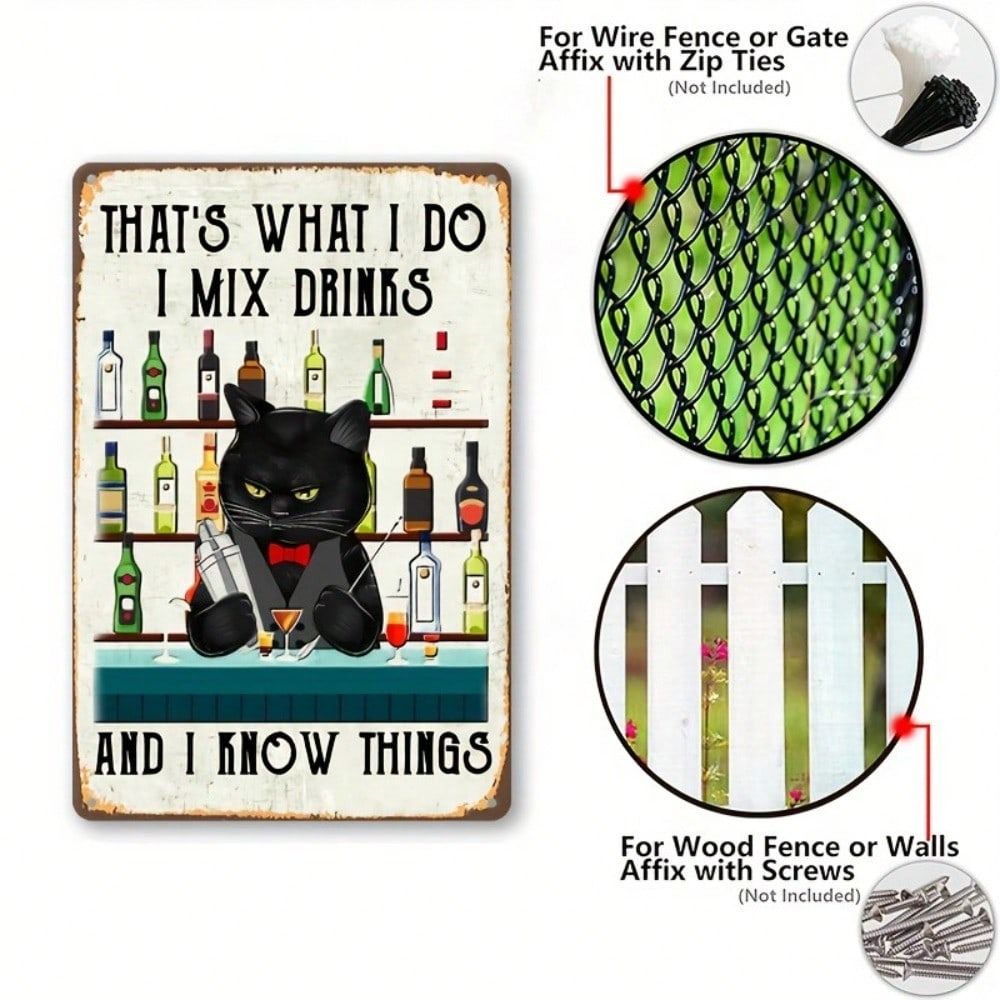 Metal Poster Vintage Black Cat Bar Sign 8x12 Inch Tin Wall Art for Kitchen Pub Gift
Metal Poster Vintage Black Cat Bar Sign 8x12 Inch Tin Wall Art for Kitchen Pub Gift