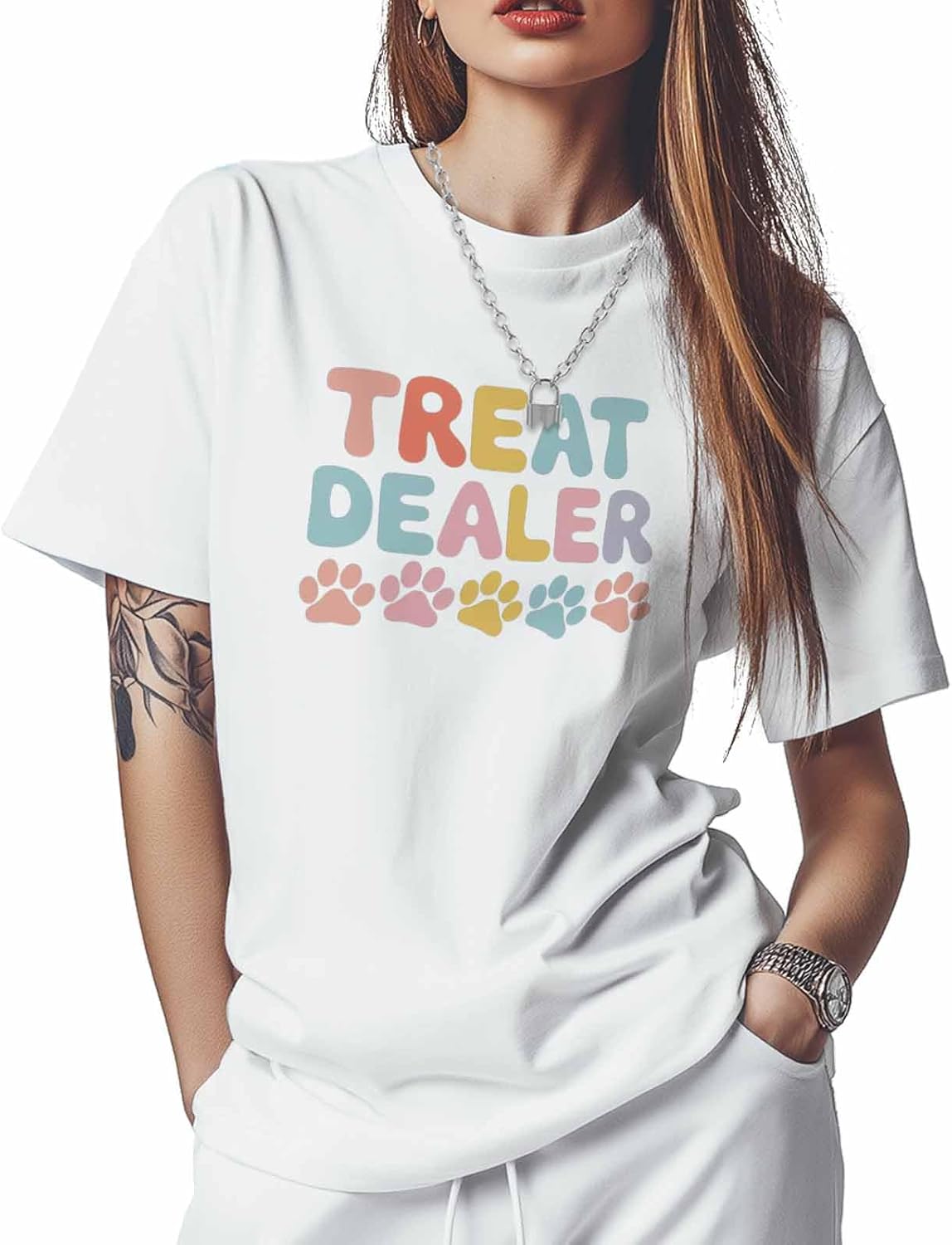 T Shirts for Women Graphic Tees Paw Print Crew Neck Short Sleeve Shirts for Women Fun Casual T-Shirt 5XL різнокольоровий
T Shirts for Women Graphic Tees Paw Print Crew Neck Short Sleeve Shirts for Women Fun Casual T-Shirt 5XL різнокольоровий