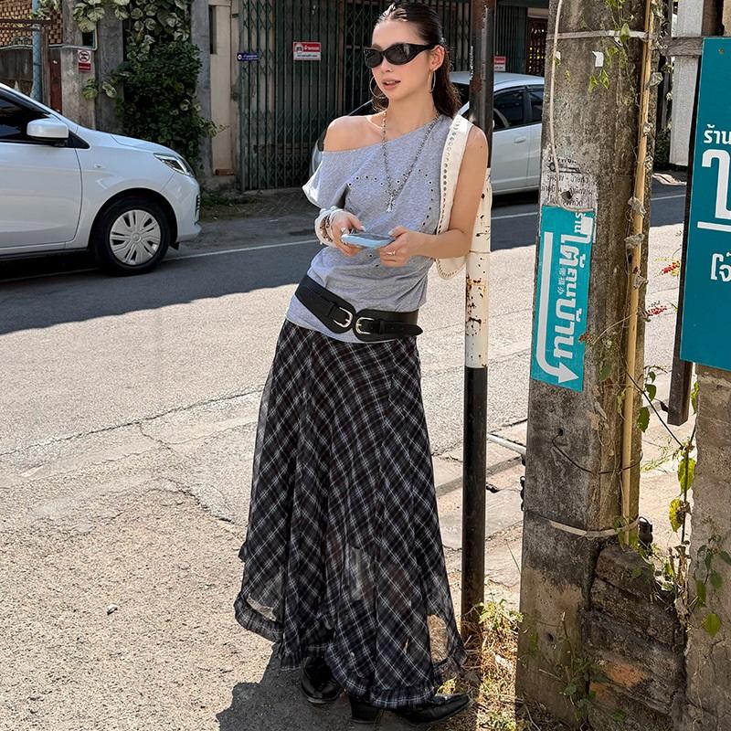 Chiffon Lightweight Draping Irregular Hem Checkered Skirt M чёрный
Chiffon Lightweight Draping Irregular Hem Checkered Skirt M чёрный