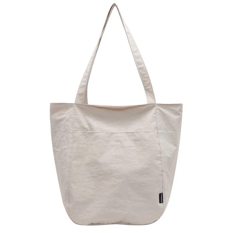 New Large Capacity Solid Nyl Cloth Tote Bags for Women Casual Class Commuting Bags Lightweight Hand-held Canvas Shoulder Bag
New Large Capacity Solid Nyl Cloth Tote Bags for Women Casual Class Commuting Bags Lightweight Hand-held Canvas Shoulder Bag
