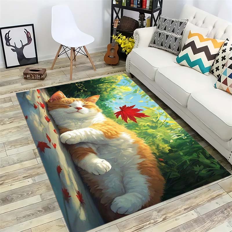 Autumn Orange Cat Area Rug, Lazy Cat Floor Mat 40x60cm( 15x23in )
Autumn Orange Cat Area Rug, Lazy Cat Floor Mat 40x60cm( 15x23in )