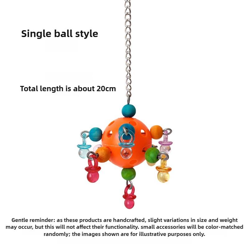 Bird Parrot Toy Colorful Bites Ball with Foraging Holes Bird Chew Toy Playing Training Ball Hanging Toy for Small Parakeets New
Bird Parrot Toy Colorful Bites Ball with Foraging Holes Bird Chew Toy Playing Training Ball Hanging Toy for Small Parakeets New
