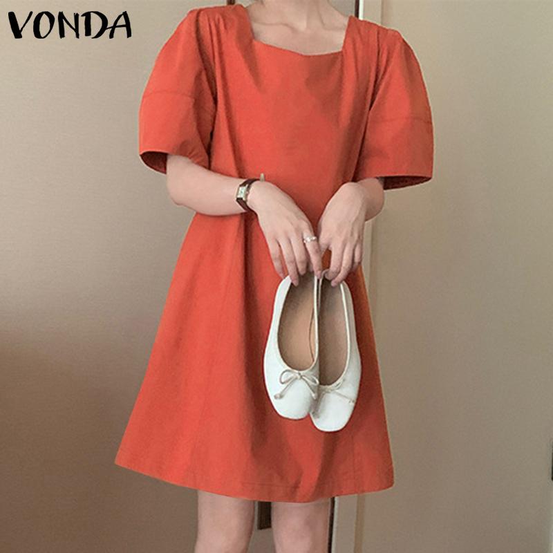 VONDA женские летние свободные платья с квадратным вырезом и коротким рукавом, однотонные подол 4XL коричневый
VONDA женские летние свободные платья с квадратным вырезом и коротким рукавом, однотонные подол 4XL коричневый