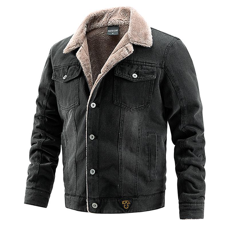Men s 2025 Warm Denim Jacket: Korean Style, Fleece-Lined, Lapel Washed, Lambswool, Trendy Autumn-Winter Wear. L чёрный
Men s 2025 Warm Denim Jacket: Korean Style, Fleece-Lined, Lapel Washed, Lambswool, Trendy Autumn-Winter Wear. L чёрный