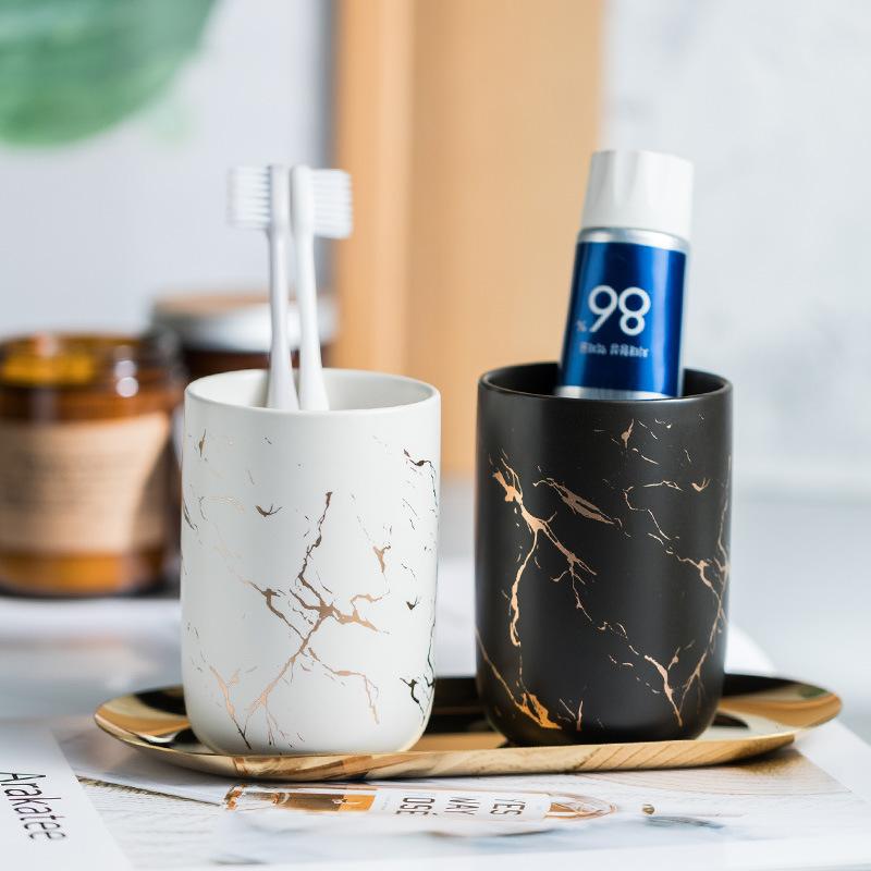 Creative Marbled Gold Plated Mouthwash Cup Couple Toothbrush Holder Bathroom Accessories Ceramic Mouthwash Cup Home Decoration
Creative Marbled Gold Plated Mouthwash Cup Couple Toothbrush Holder Bathroom Accessories Ceramic Mouthwash Cup Home Decoration