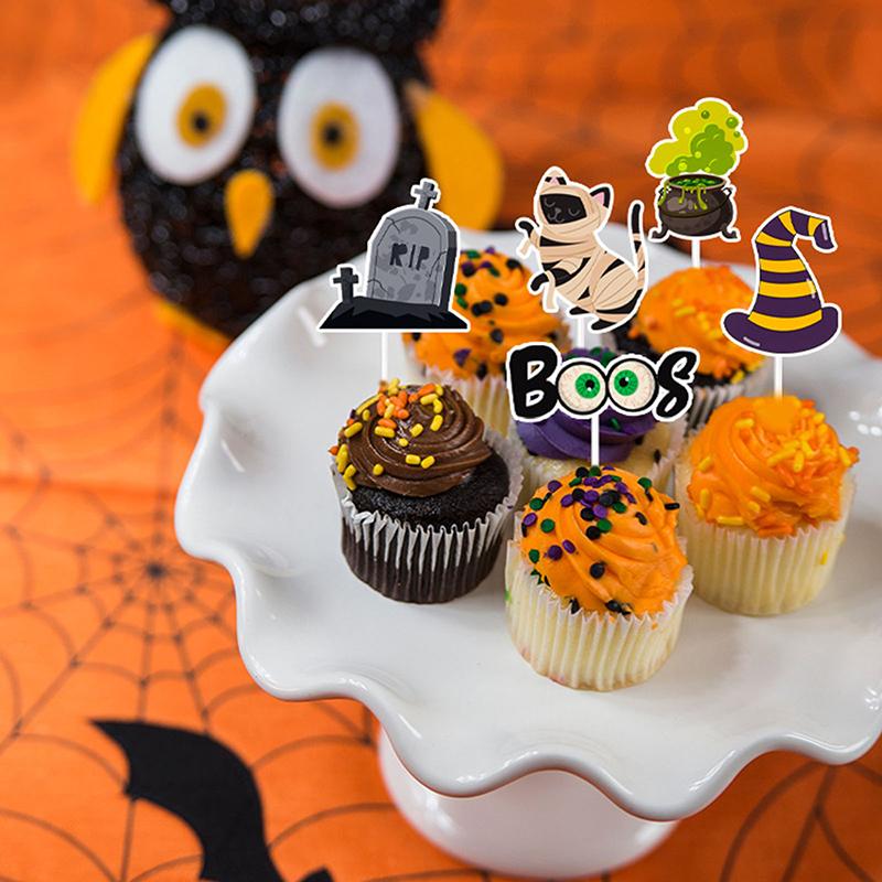 12Pcs Halloween Cupcake Toppers Pumpkin Ghost Cake Flags Dessert Cake Decoration Halloween Birthday Party Supplies
12Pcs Halloween Cupcake Toppers Pumpkin Ghost Cake Flags Dessert Cake Decoration Halloween Birthday Party Supplies