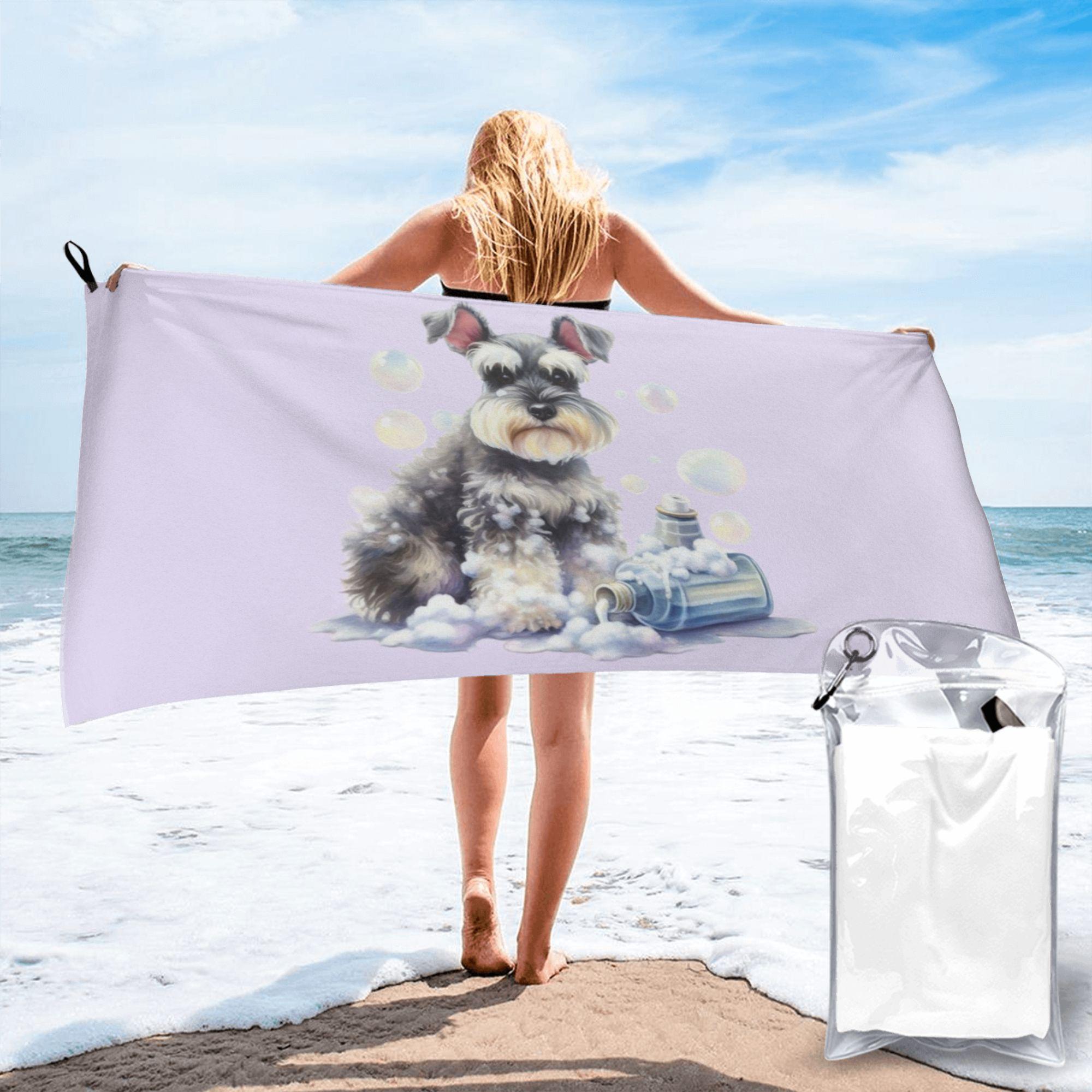 Miniature Schnauzer Bath With Bubbles Beach Towel Soft Microfiber Quick Dry Absorbent Quick Towels For Bath W40*H60(CM)
Miniature Schnauzer Bath With Bubbles Beach Towel Soft Microfiber Quick Dry Absorbent Quick Towels For Bath W40*H60(CM)