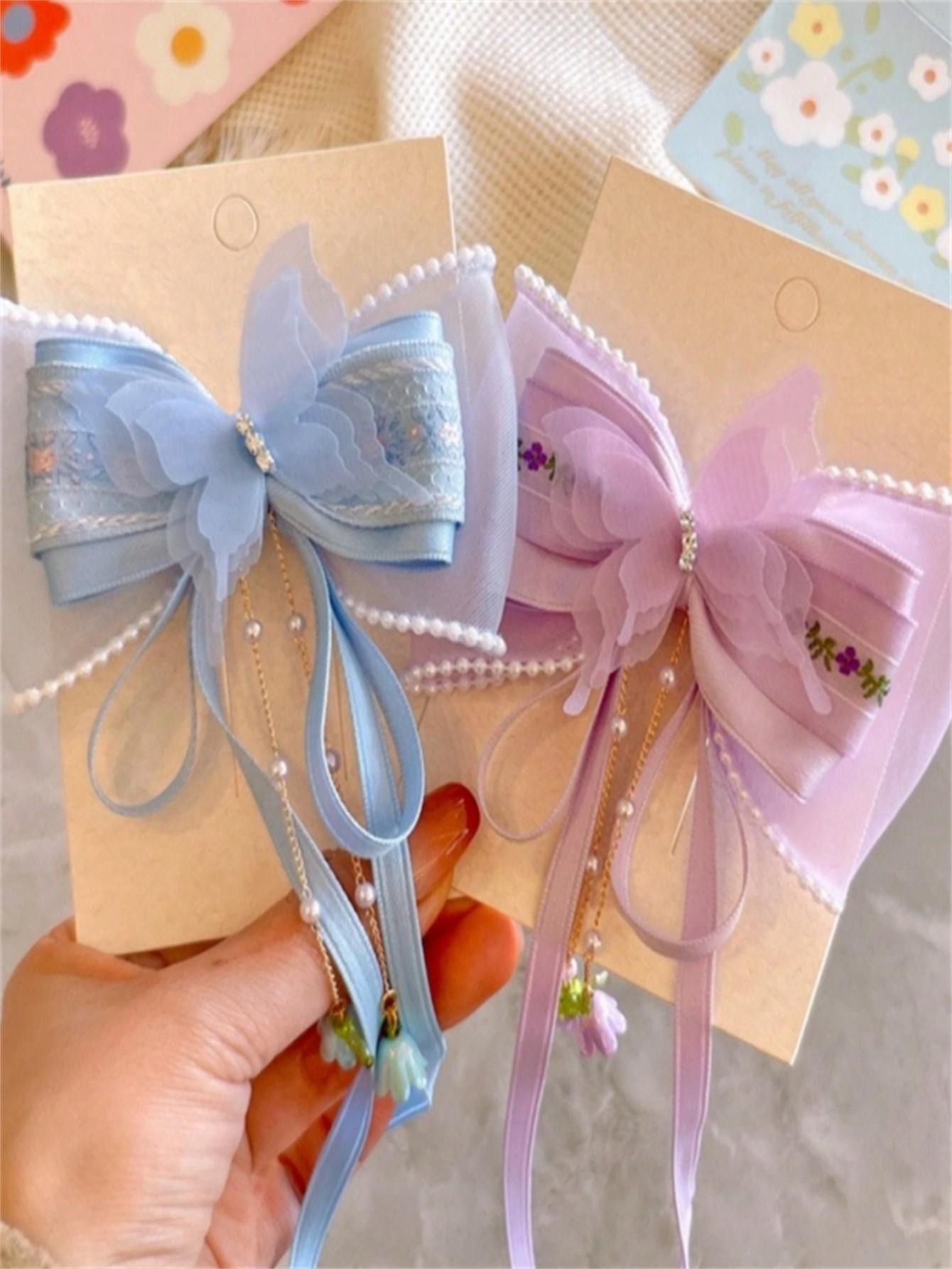 1 Women s spring new sweet bow streamer Lily of the Valley Hairpin with Pearl hairpin hairpin Headpiece Size fits all
1 Women s spring new sweet bow streamer Lily of the Valley Hairpin with Pearl hairpin hairpin Headpiece Size fits all