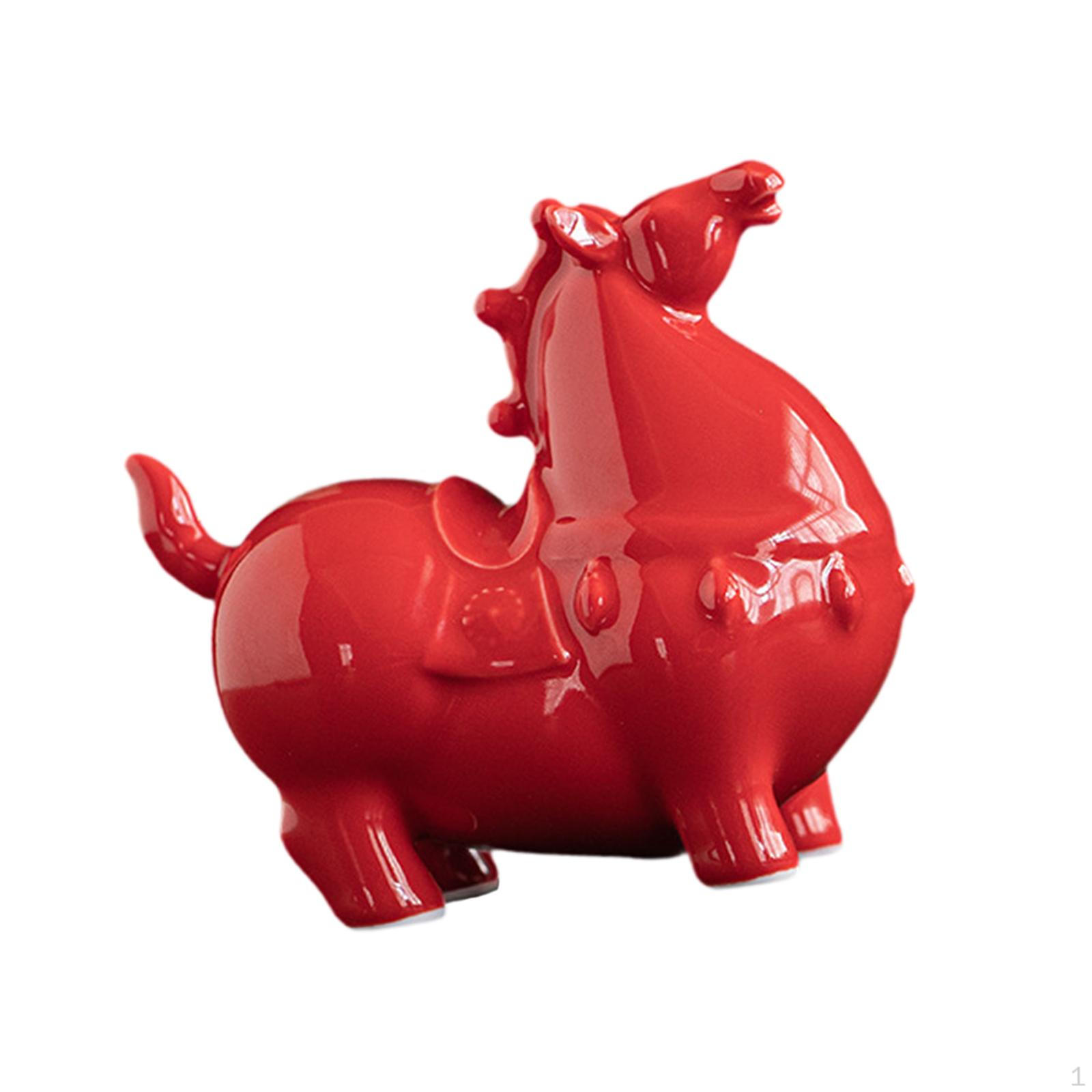 Ceramic Horse Figurine, Modern Chinese Ornament, Decoration for Year, Pet Shelf Or Head up червоний
Ceramic Horse Figurine, Modern Chinese Ornament, Decoration for Year, Pet Shelf Or Head up червоний