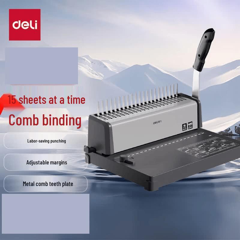 Deli 3872S 21-Hole Labor-Saving Binding Machine CN plug (adapter included)
Deli 3872S 21-Hole Labor-Saving Binding Machine CN plug (adapter included)