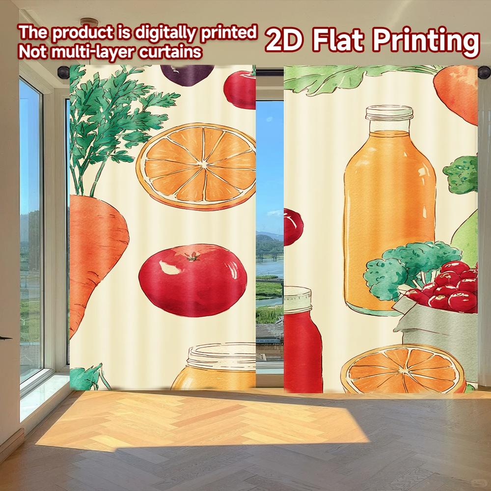 Set Of 2 Flat Printing Curtains Without Rod Fresh Market Ingredients Valentine Is Day Festival Creative Fabric Curtain Polyester W100*H70(CM)-Grommet top&1PCS
Set Of 2 Flat Printing Curtains Without Rod Fresh Market Ingredients Valentine Is Day Festival Creative Fabric Curtain Polyester W100*H70(CM)-Grommet top&1PCS