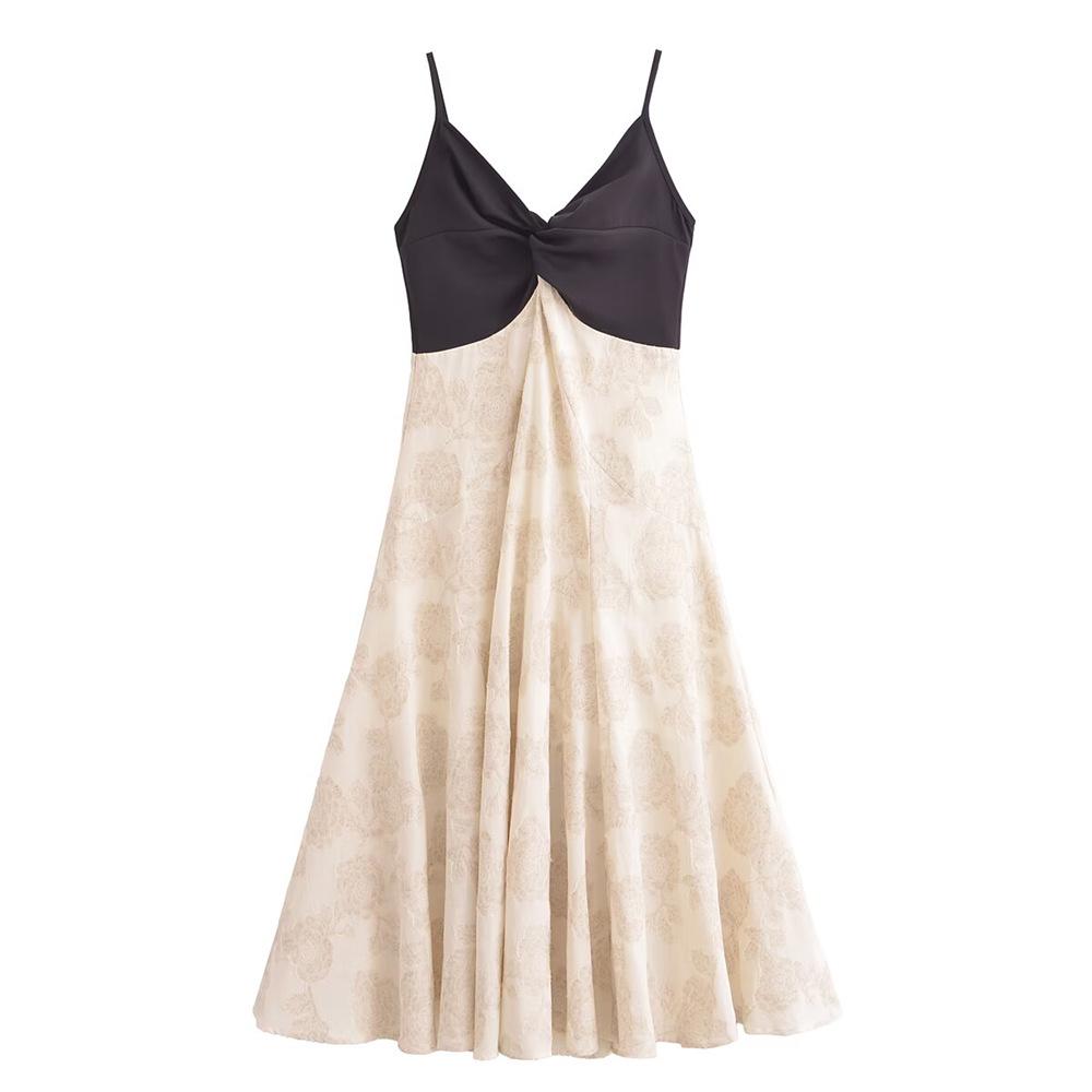 2025 Spring/Summer Women s Slim V-Neck Color Block Patchwork Jacquard Camisole Dress S чёрный
2025 Spring/Summer Women s Slim V-Neck Color Block Patchwork Jacquard Camisole Dress S чёрный
